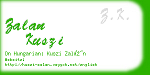 zalan kuszi business card